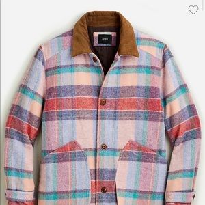 J Crew - Barn Jacket™ in plaid English wool with PrimaLoft® - Large - Plaid/Pink